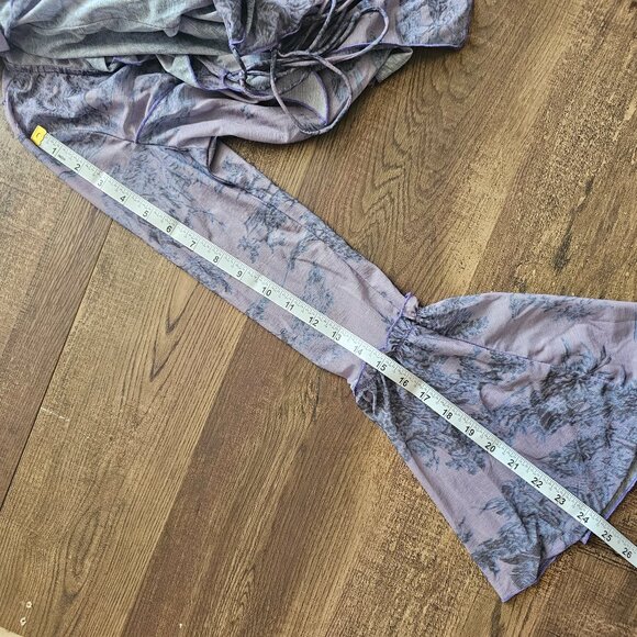 Urban Outfitters Gossamer Flyaway Crop Top, S Lavender/Lilac - Picture 6 of 9